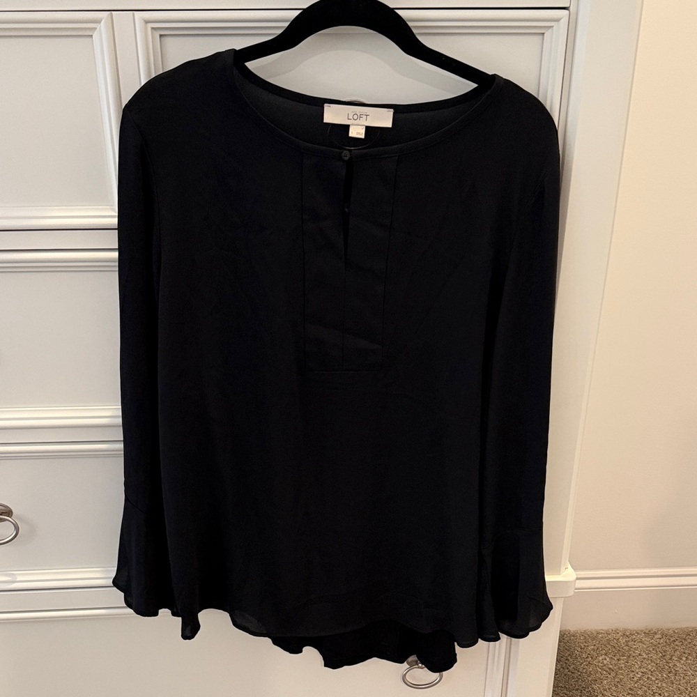 LOFT Women's Elegant Black Blouse